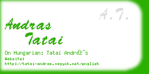 andras tatai business card